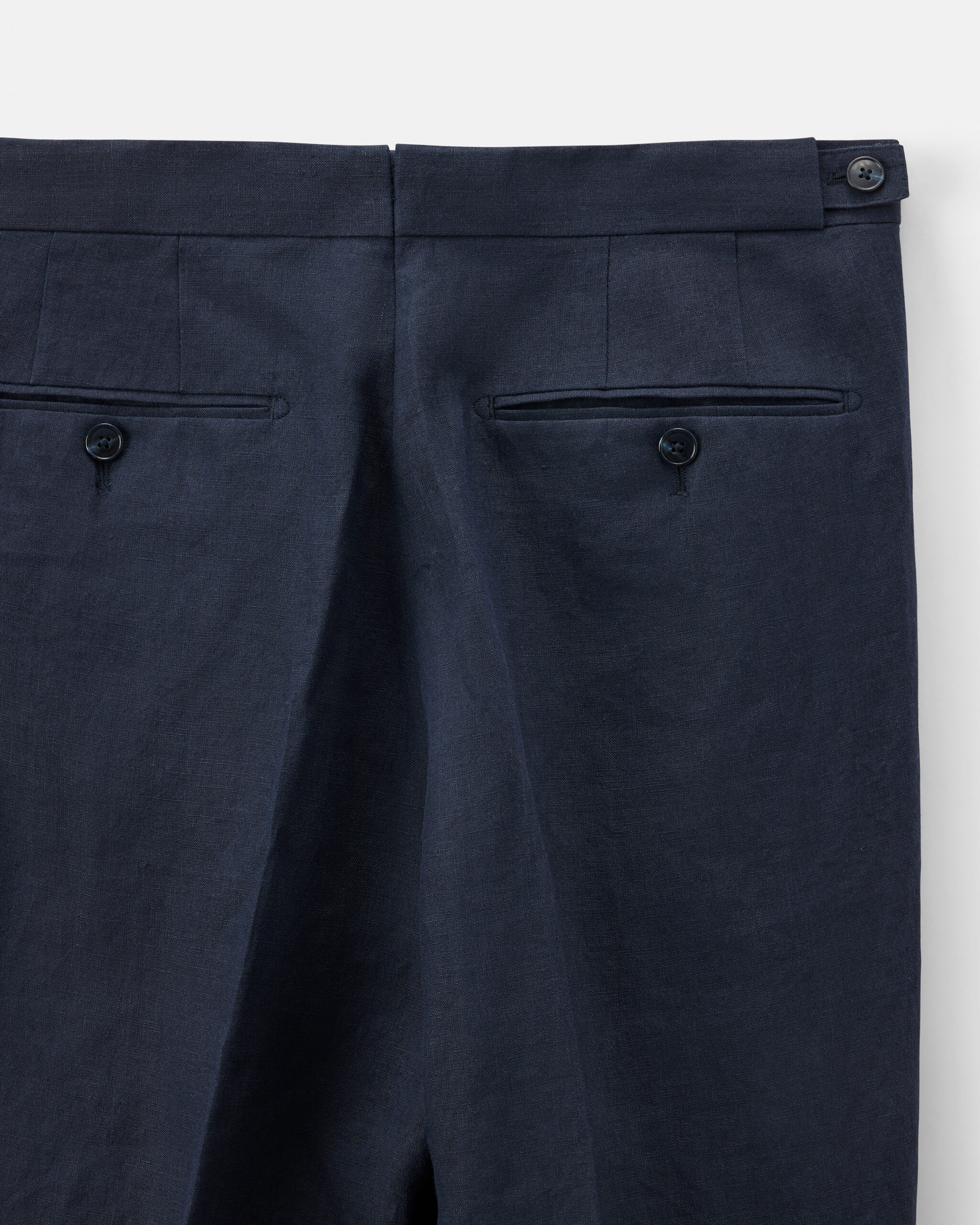 Custom Made Soft Suit Navy Blue Pure Linen image 6