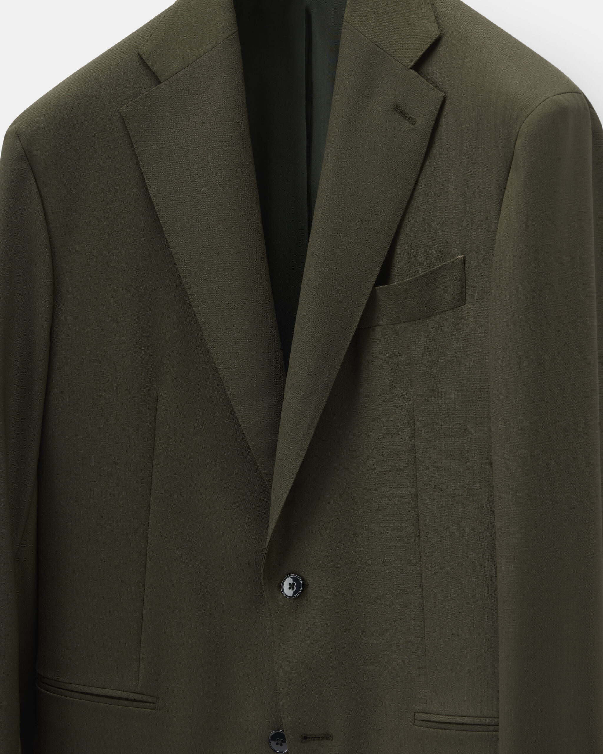 Custom Made 'Fresco' Suit Forest Green High Twist Wool image 4
