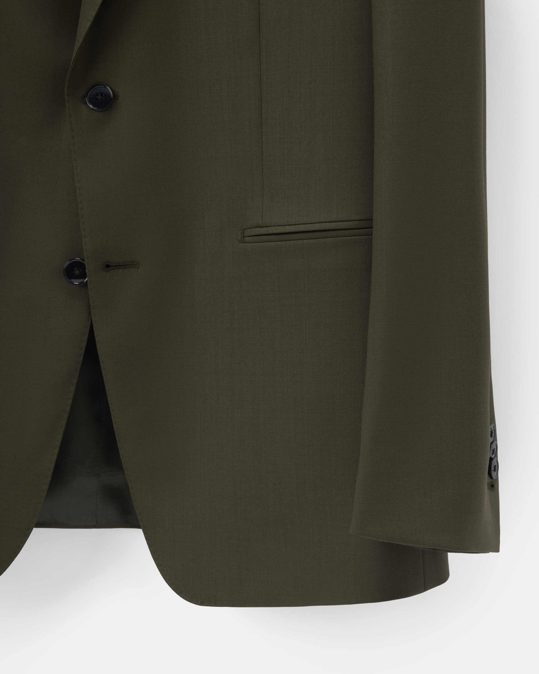 Custom Made 'Fresco' Suit Forest Green High Twist Wool image 5