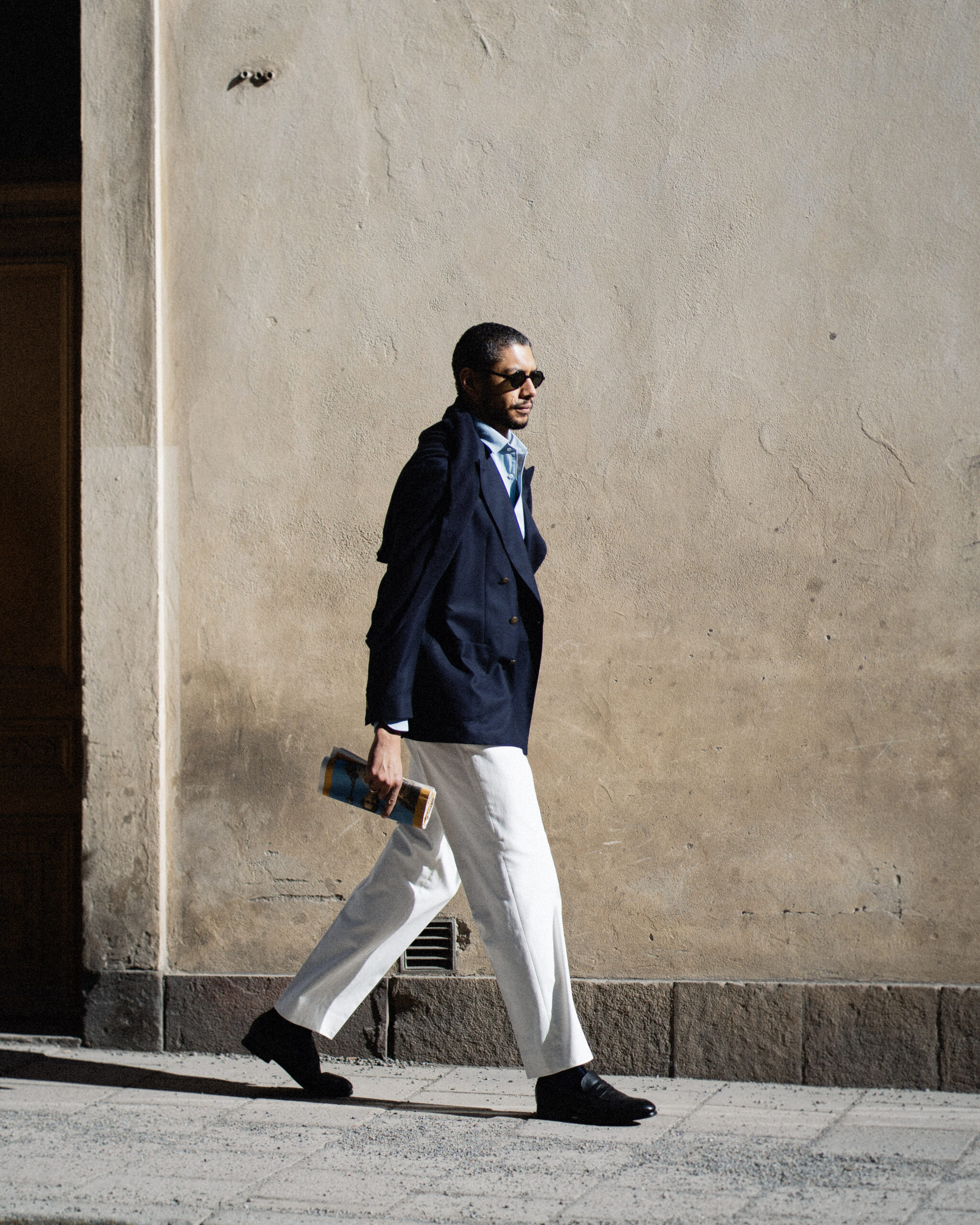 RTW Club Jacket '90's Row' Midnight Blue Hopsack Wool image 3