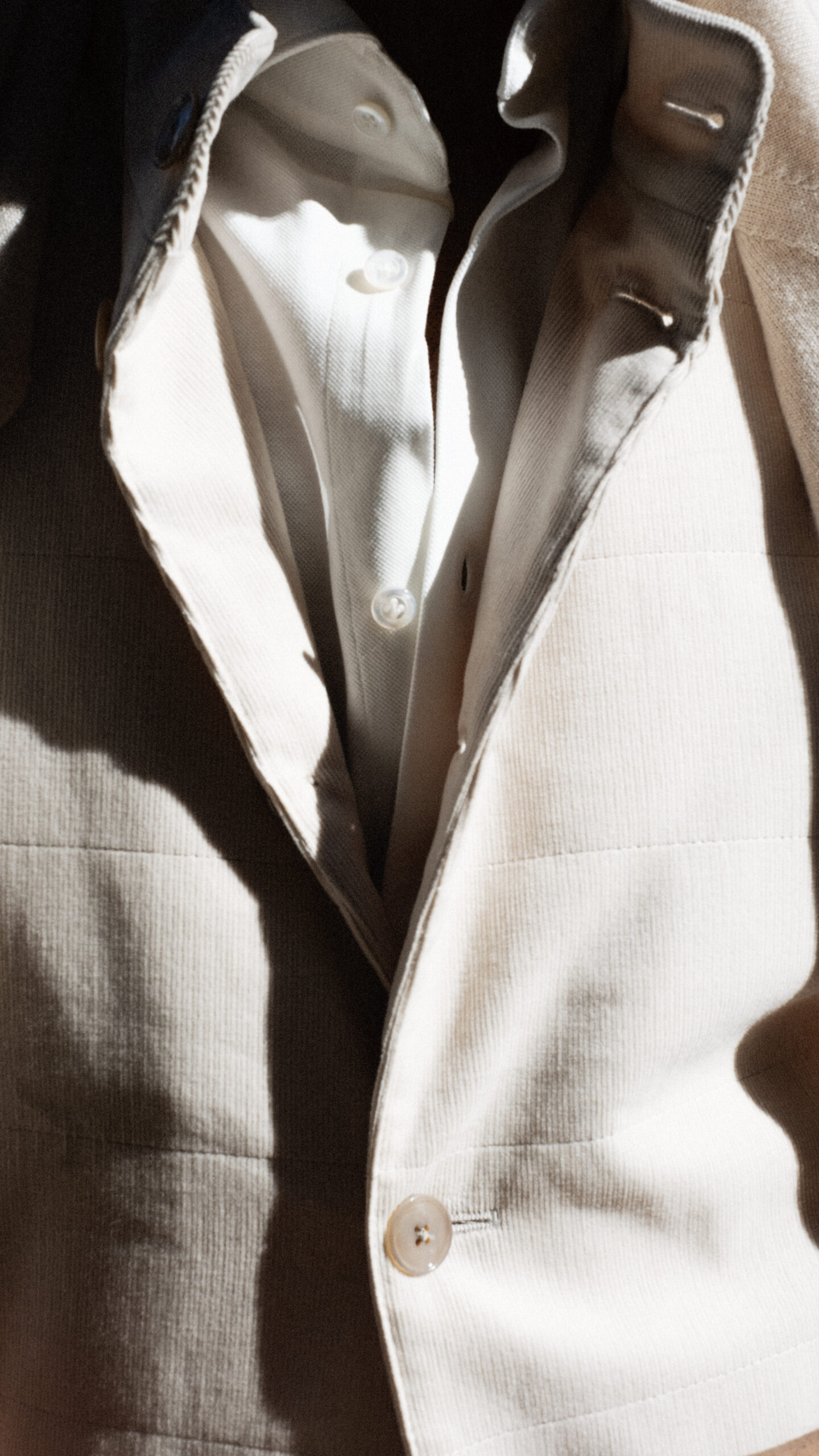 RTW Vest Sand Beige Quilted Baby Cord Cotton & Lyocell image 4