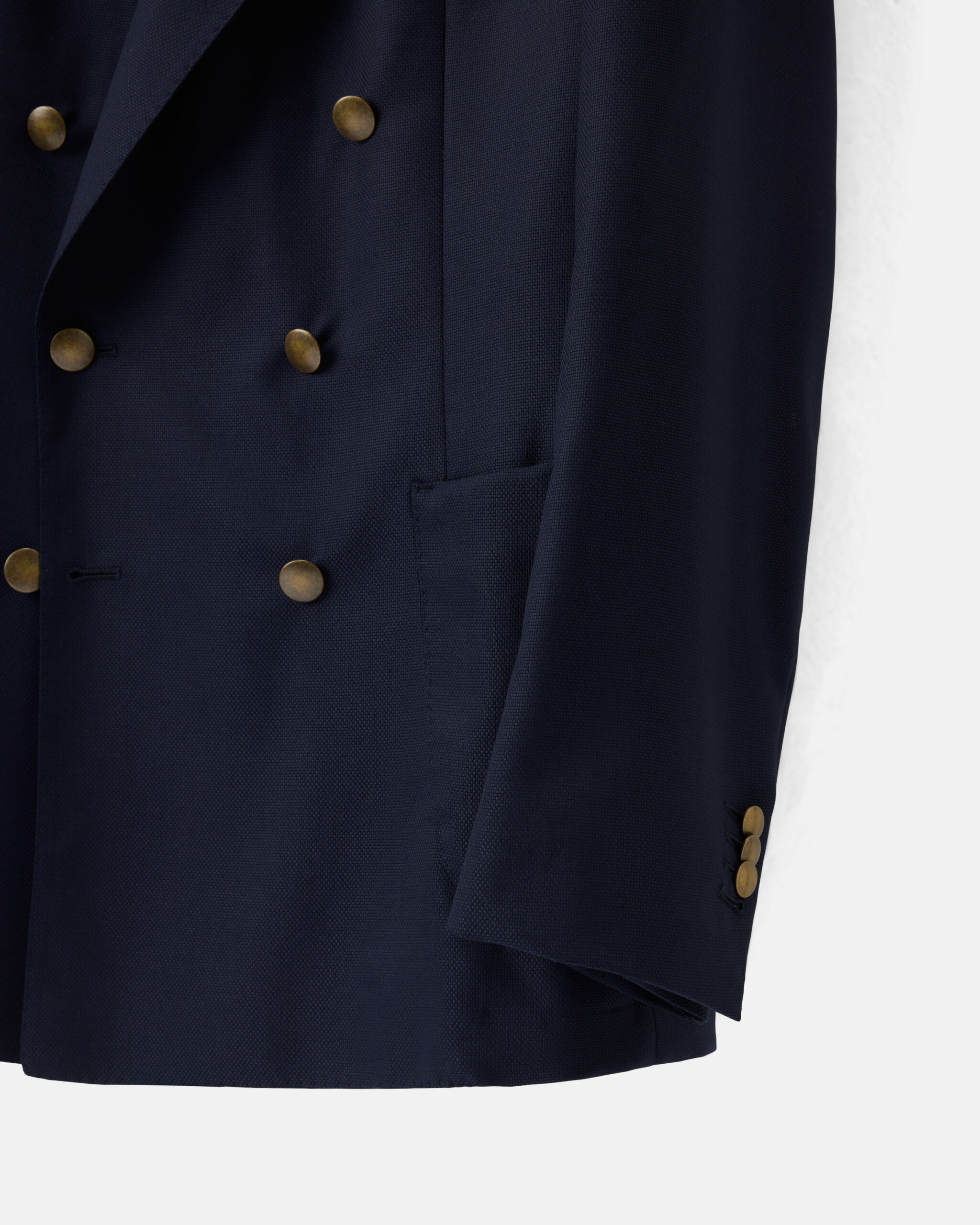 RTW Club Jacket '90's Row' Midnight Blue Hopsack Wool image 3