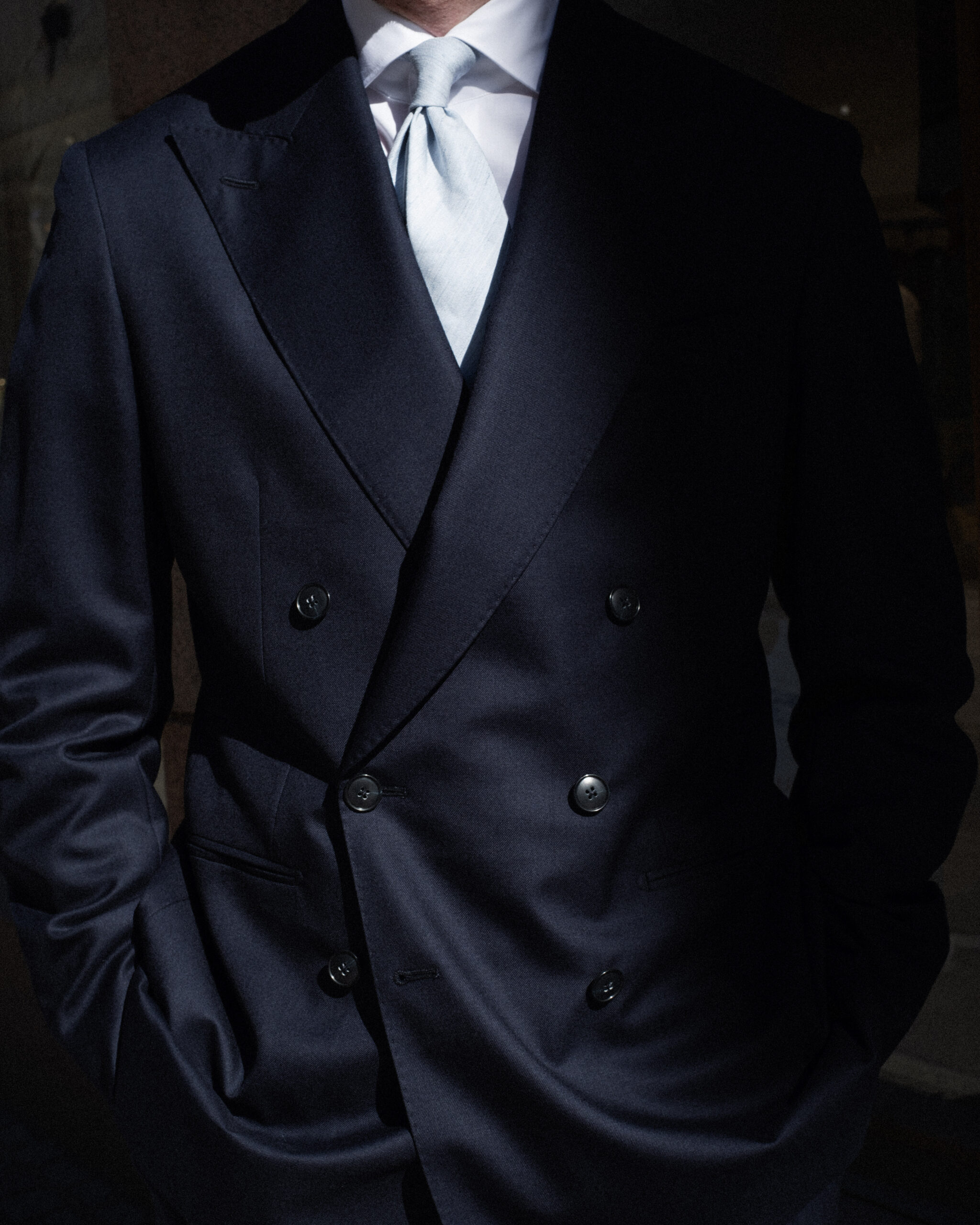 RTW 'Signature' Double Breasted Suit midnight blue wool twill image 4