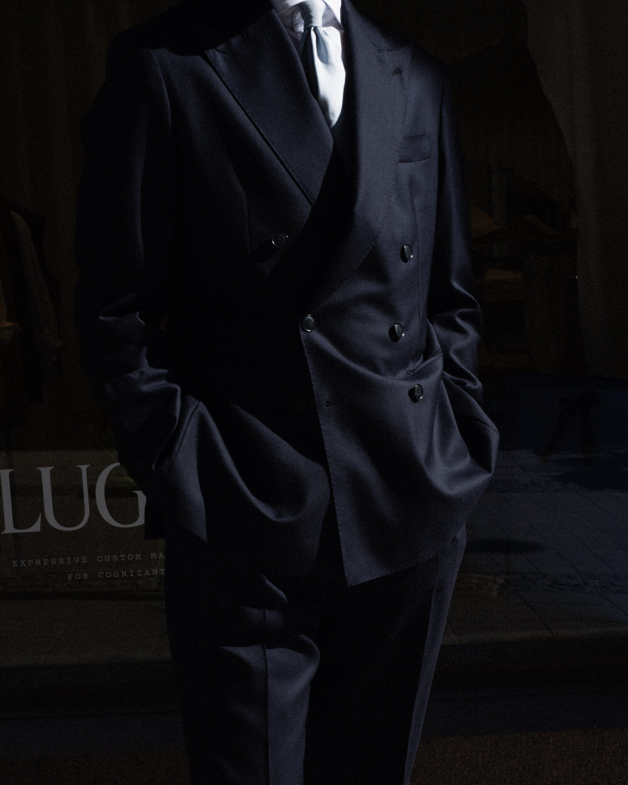 RTW 'Signature' Double Breasted Suit midnight blue wool twill image 3