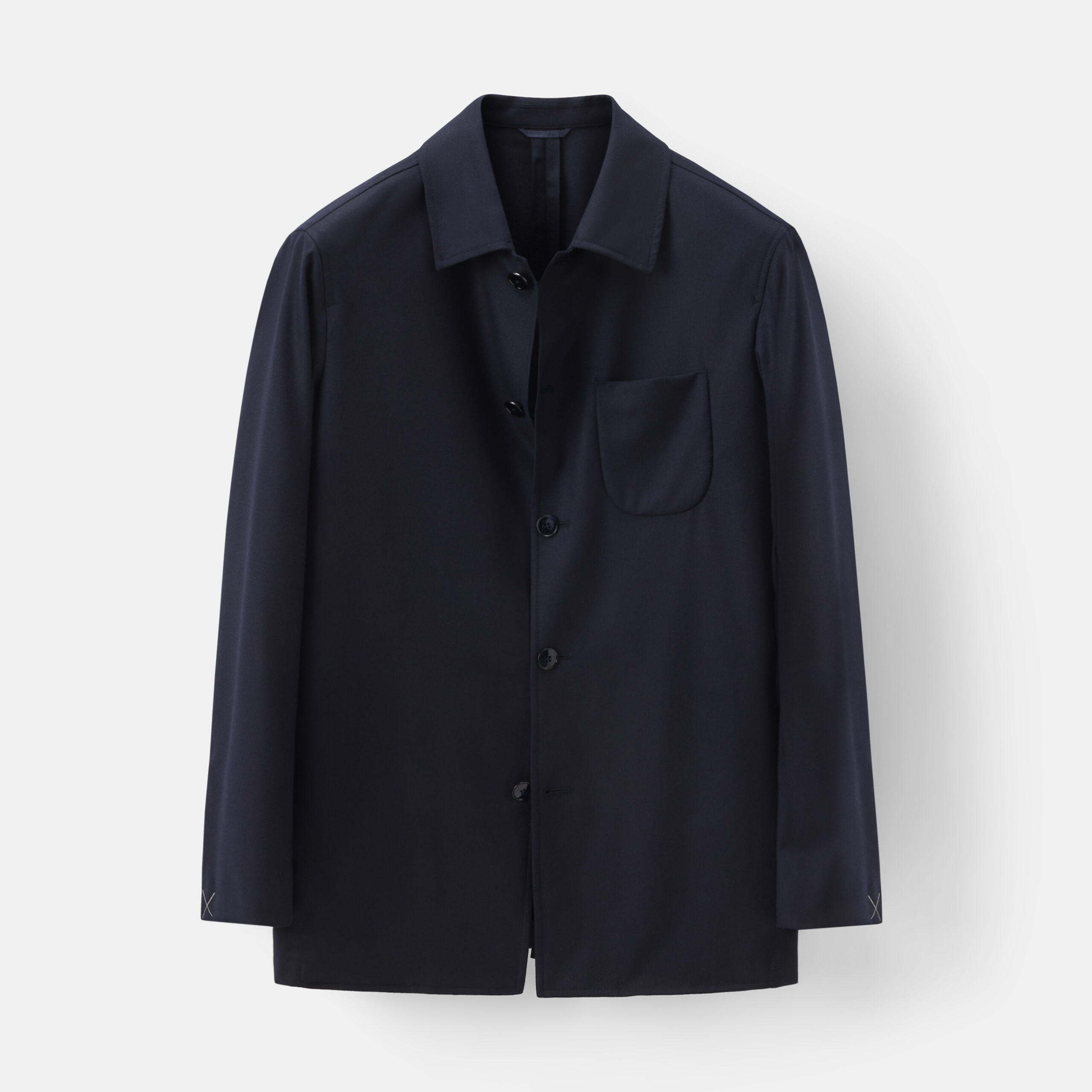 Custom Made Shirt Jacket Brushed Wool Flannel