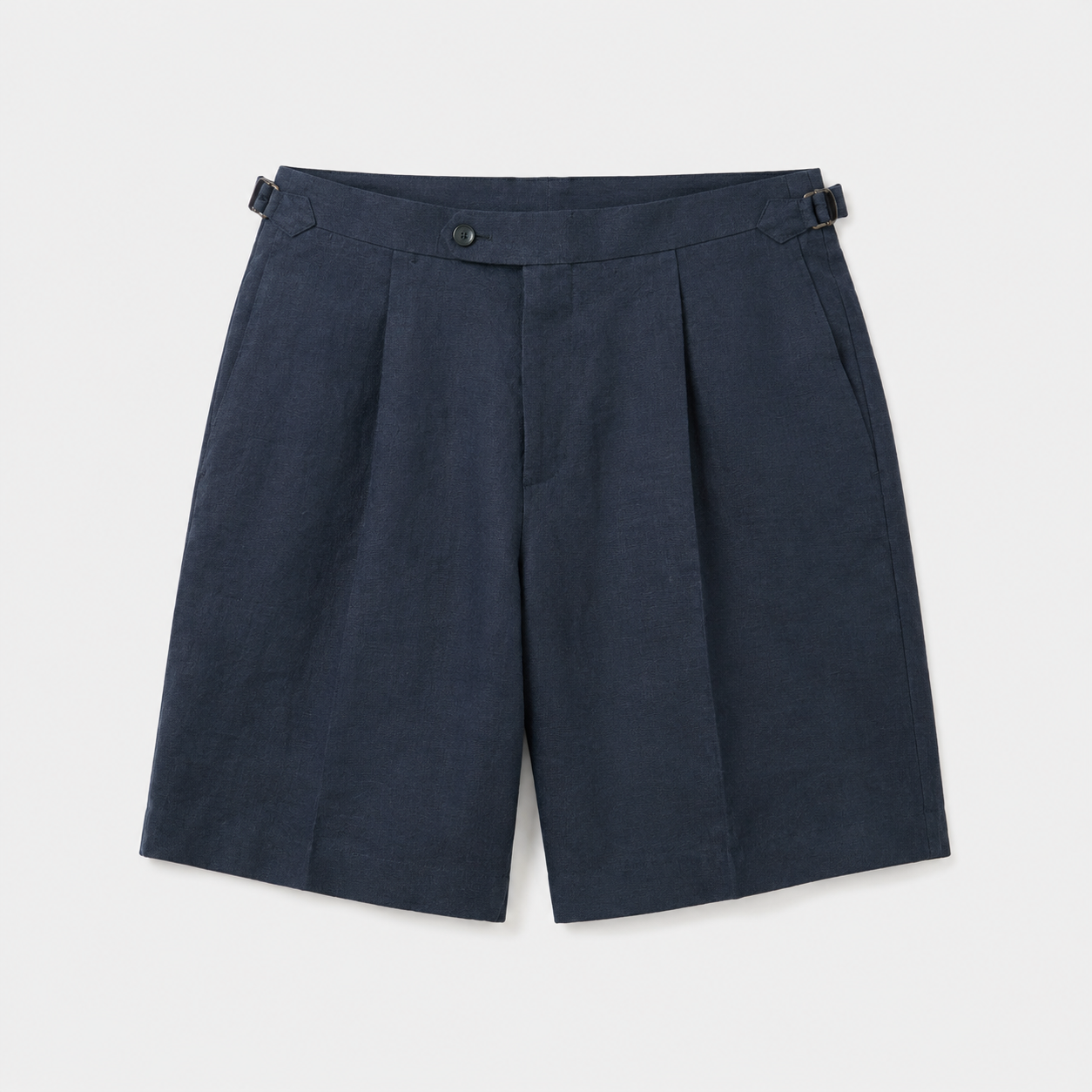 RTW Deck Shorts Navy Blue Pure Linen