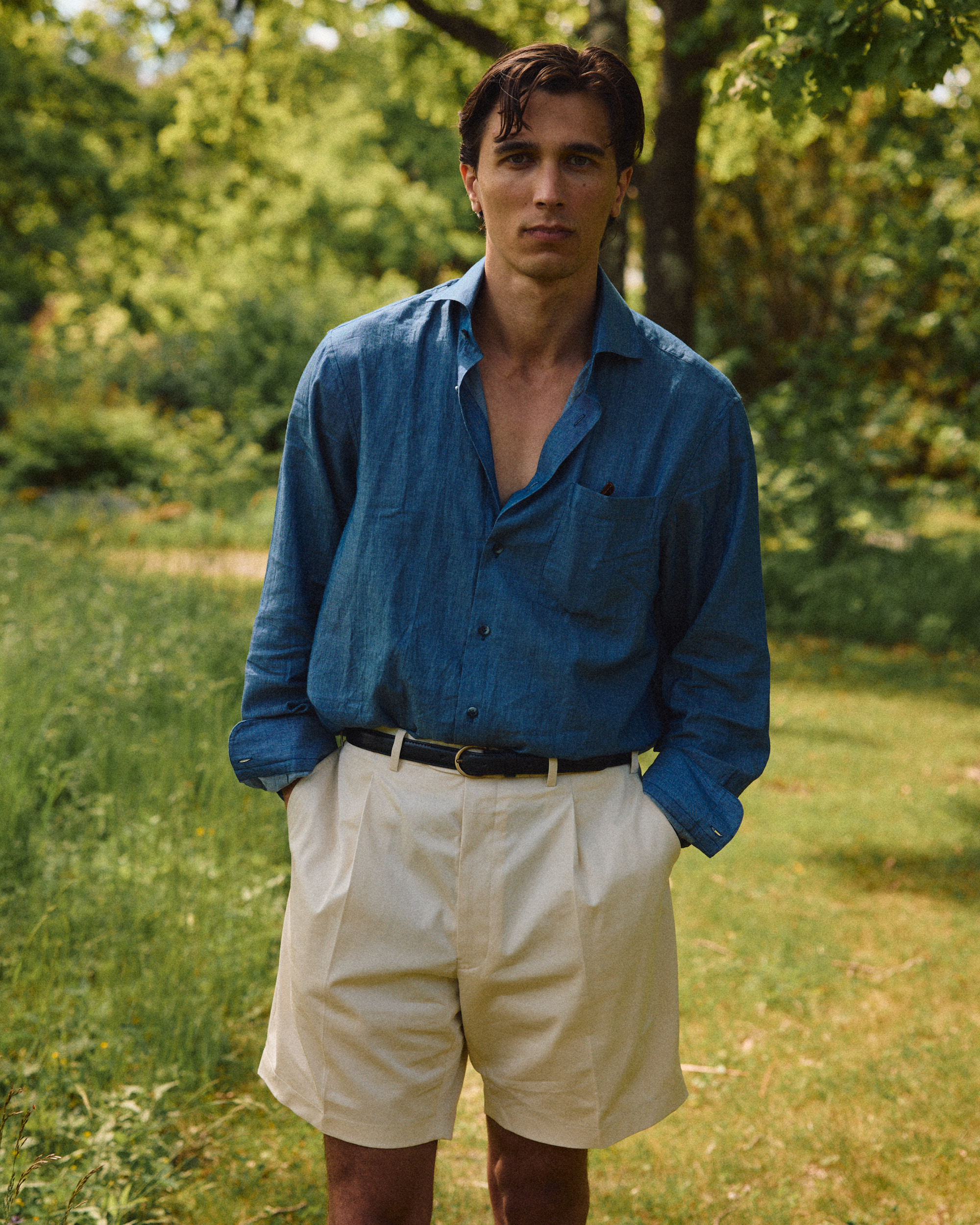 RTW Limited 'Sloane' Shirt Denim Blue Lightweight Denim Twill image 3