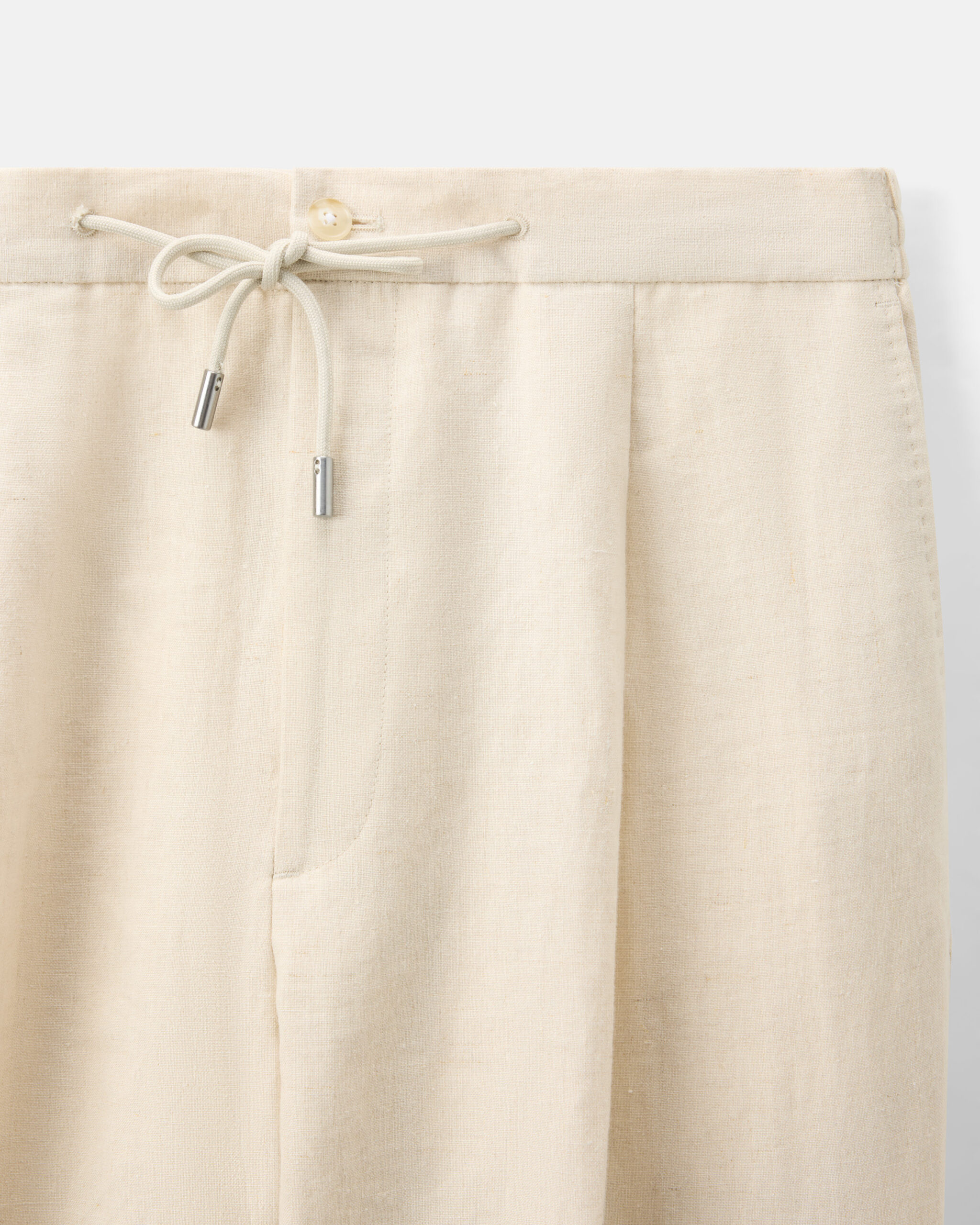 RTW Drawstring Trouser Dust Beige Pure Linen image 3