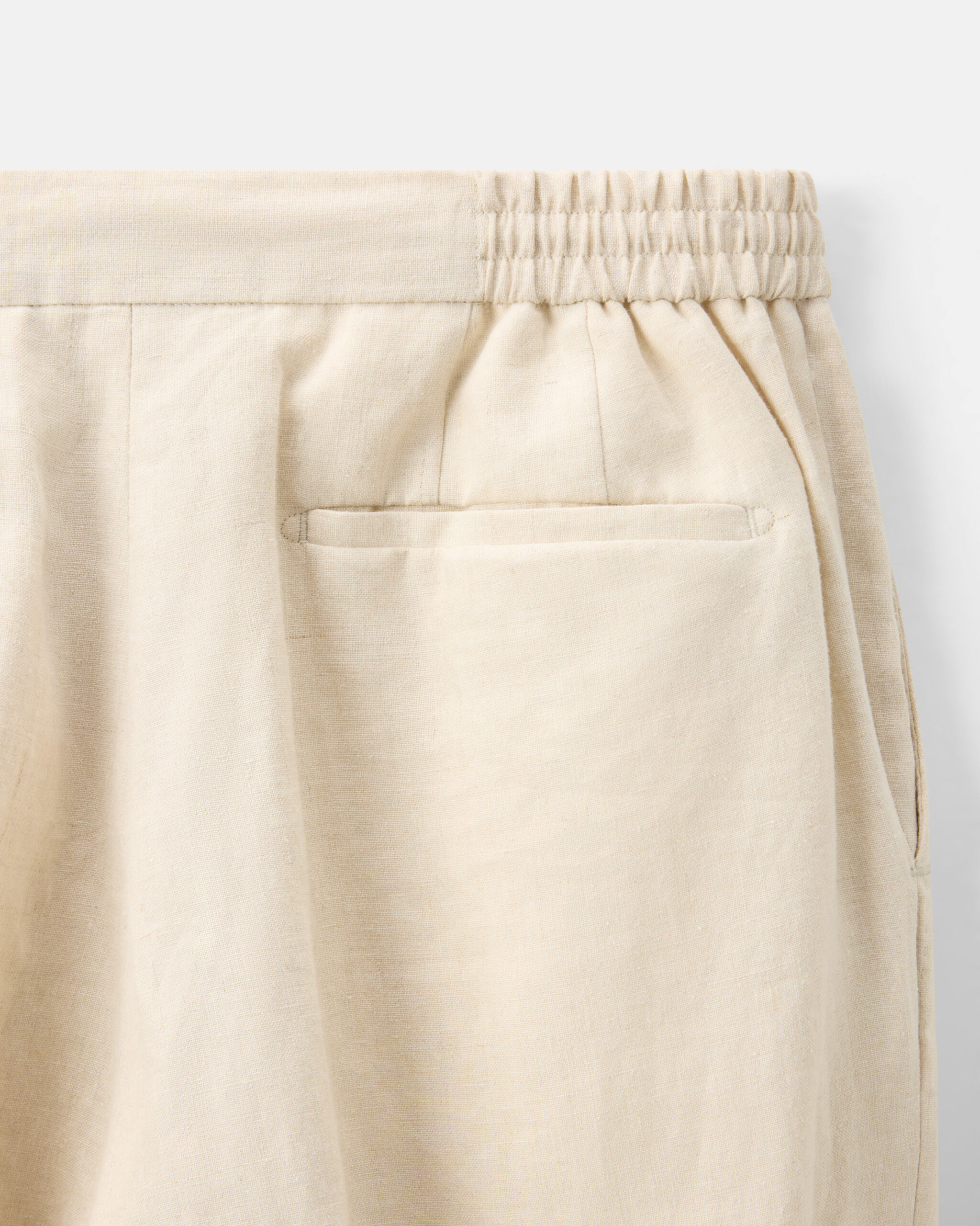 RTW Drawstring Trouser Dust Beige Pure Linen image 4