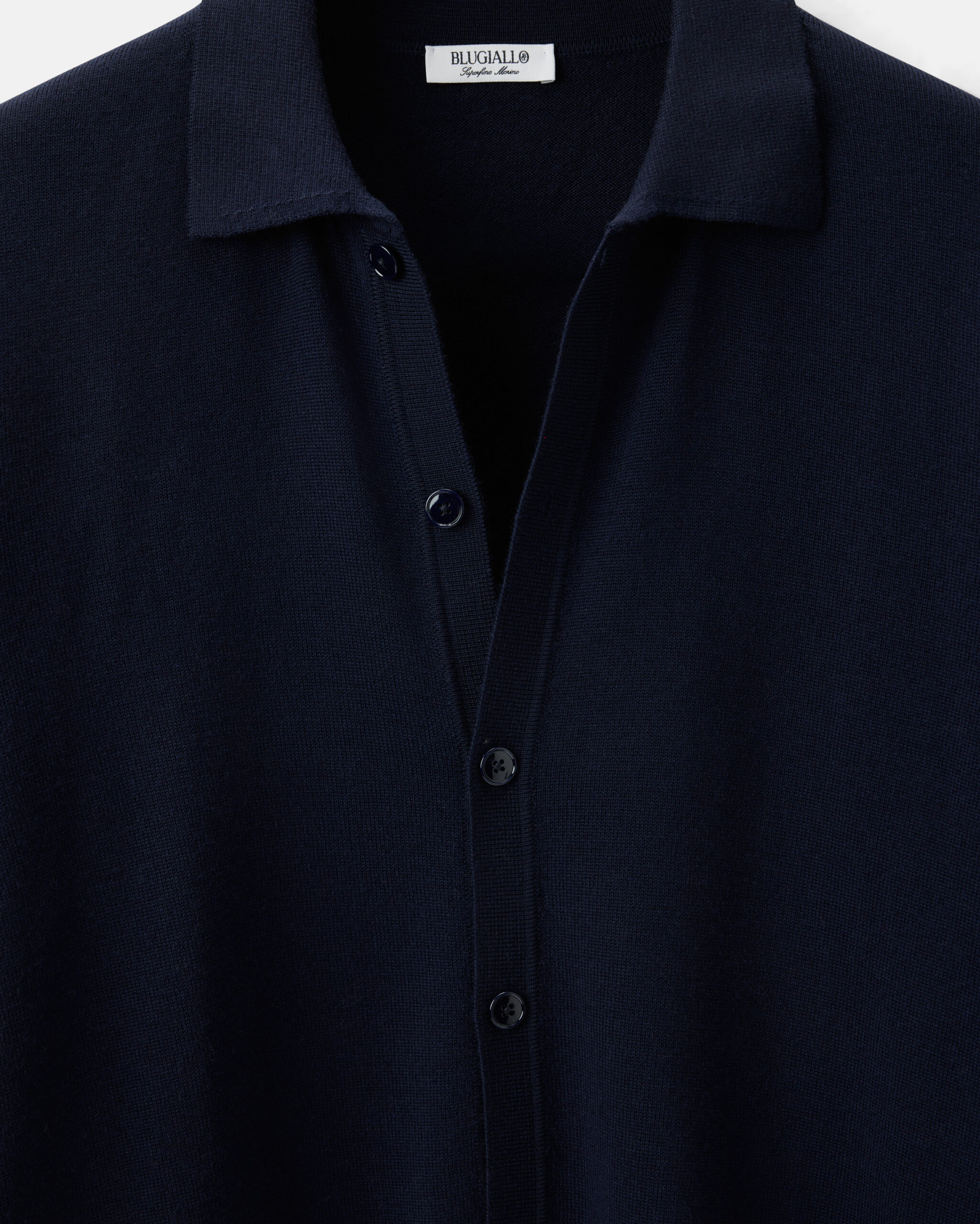 RTW Knitted Overshirt Dark Blue 2-ply Superfine Merino image 3
