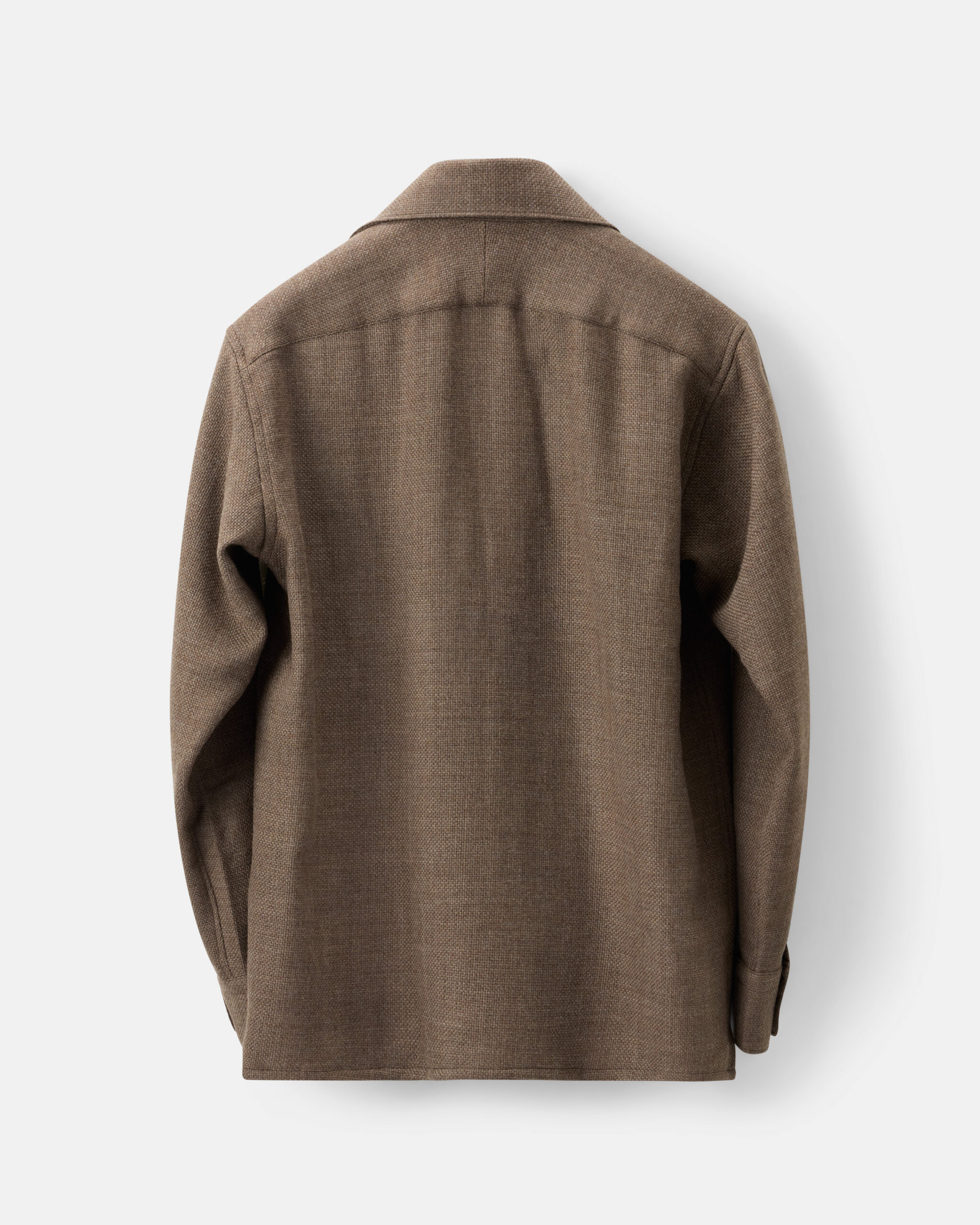 RTW Overshirt Taupe Brown 360 Hopsack Wool image 4