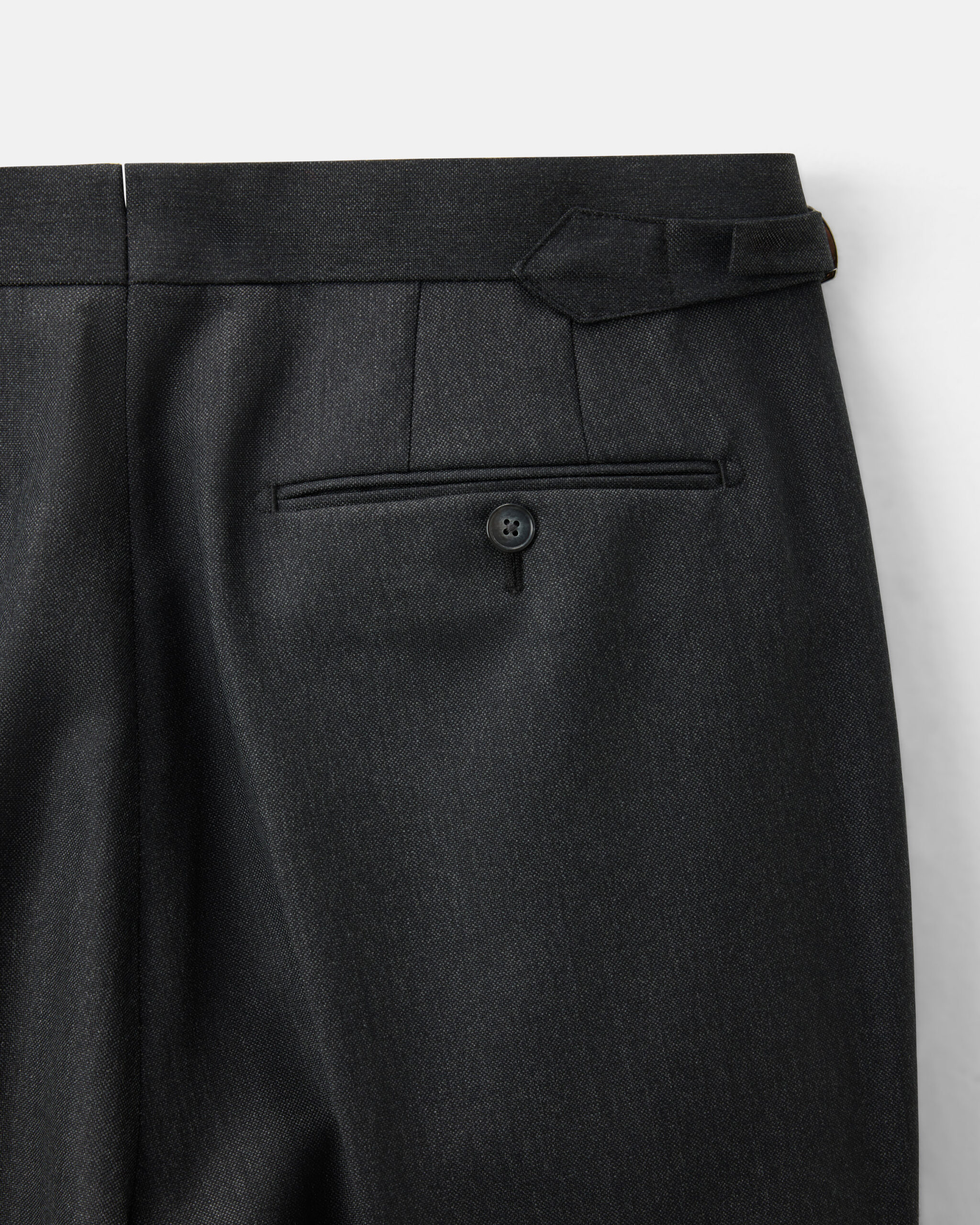Custom Made 'Armour Drape' suit dark grey wool image 7